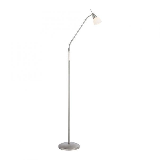 PN 400-55 PINO LED stojací svítidlo stříbrná opálové sklo 3 krokové dotykový stmívač nastavitelné 3000K - PAUL NEUHAUS