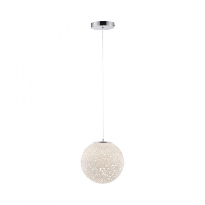 PN 2052-17 BOLO LED závěsné svítidlo chrom bílées opálové sklo 25cm nastavitelná výška 3000K - PAUL NEUHAUS