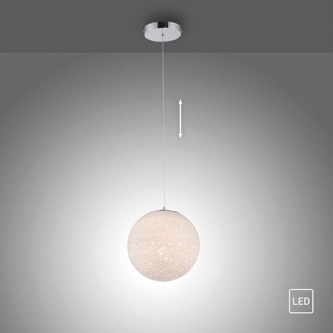 PN 2052-17 BOLO LED závěsné svítidlo chrom bílées opálové sklo 25cm nastavitelná výška 3000K - PAUL NEUHAUS (obrázek 9)