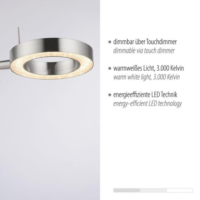 PN 4181-55 HENSKO LED stolní lampa stříbrná nastavitelné 3 krokové Tochdimmer teplá bílá Licht 3000K - PAUL NEUHAUS (obrázek 3)