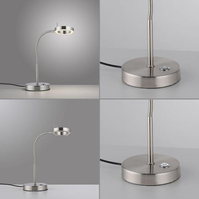 PN 4181-55 HENSKO LED stolní lampa stříbrná nastavitelné 3 krokové Tochdimmer teplá bílá Licht 3000K - PAUL NEUHAUS (obrázek 10)
