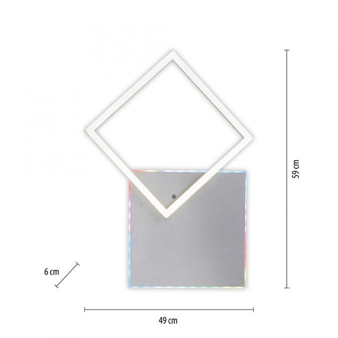 LD 11327-95 RENDA LED stropní svítidlo hranaté hliník CCT stmívatelné Rainbow RGB 2700-5000K - LEUCHTEN DIREKT / JUST LIGHT (obrázek 6)
