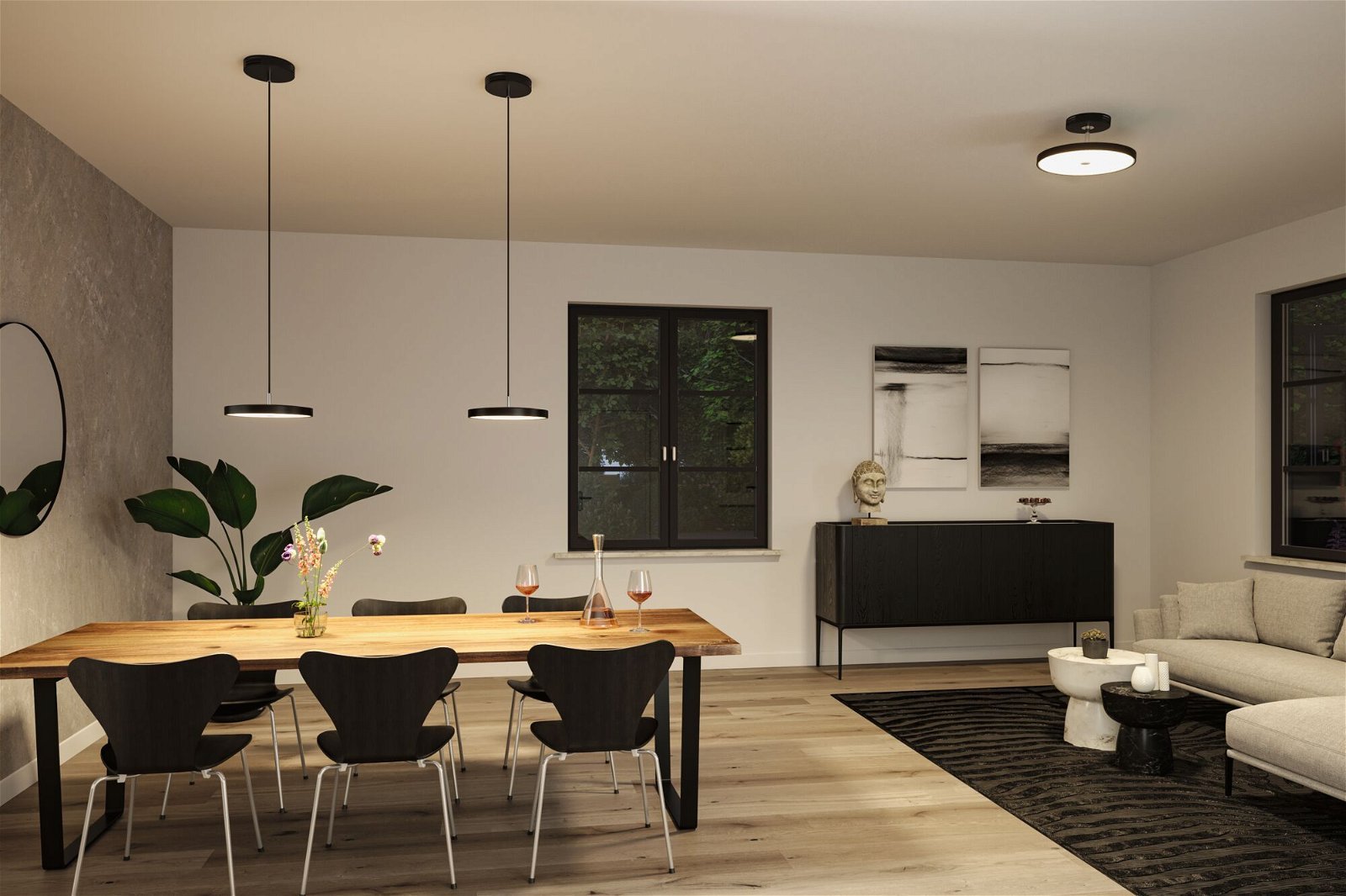 P 96782 LED závěsné svítidlo 3-krokové-stmívatelné Hildor 22W černá mat - PAULMANN (obrázek 4)