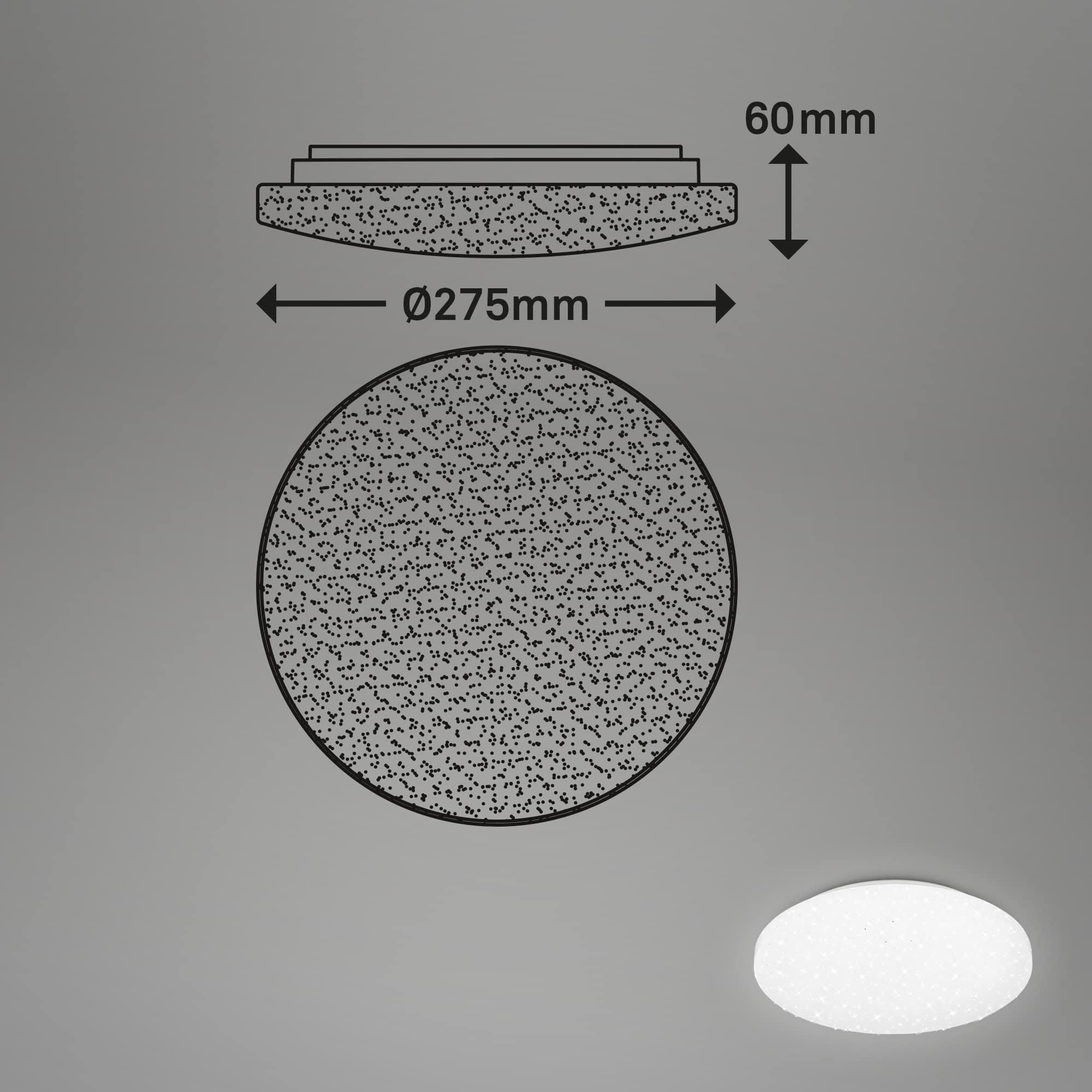 BRILO 3756416 LED stropní svítidlo 6 cm 12 W 1250lm bílé - BRILO (obrázek 5)