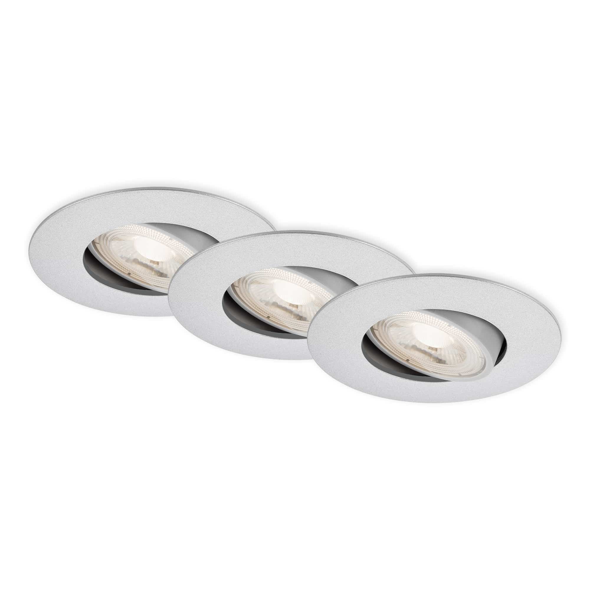 BRI 7602034 LED vestavné svítidlo 4,4 cm 3x 4,9 W 480lm chrom - BRILONER