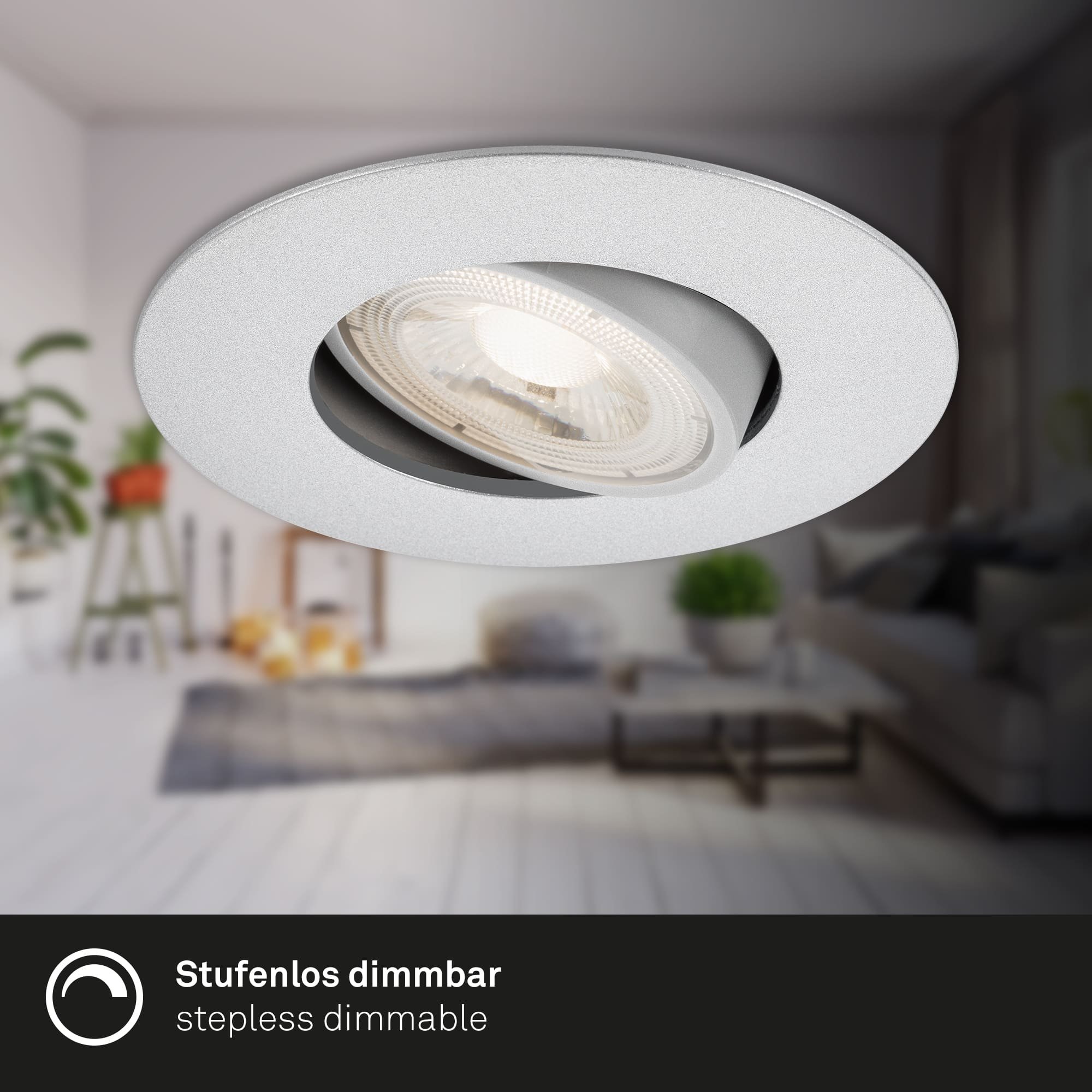 BRI 7602034 LED vestavné svítidlo 4,4 cm 3x 4,9 W 480lm chrom - BRILONER (obrázek 4)