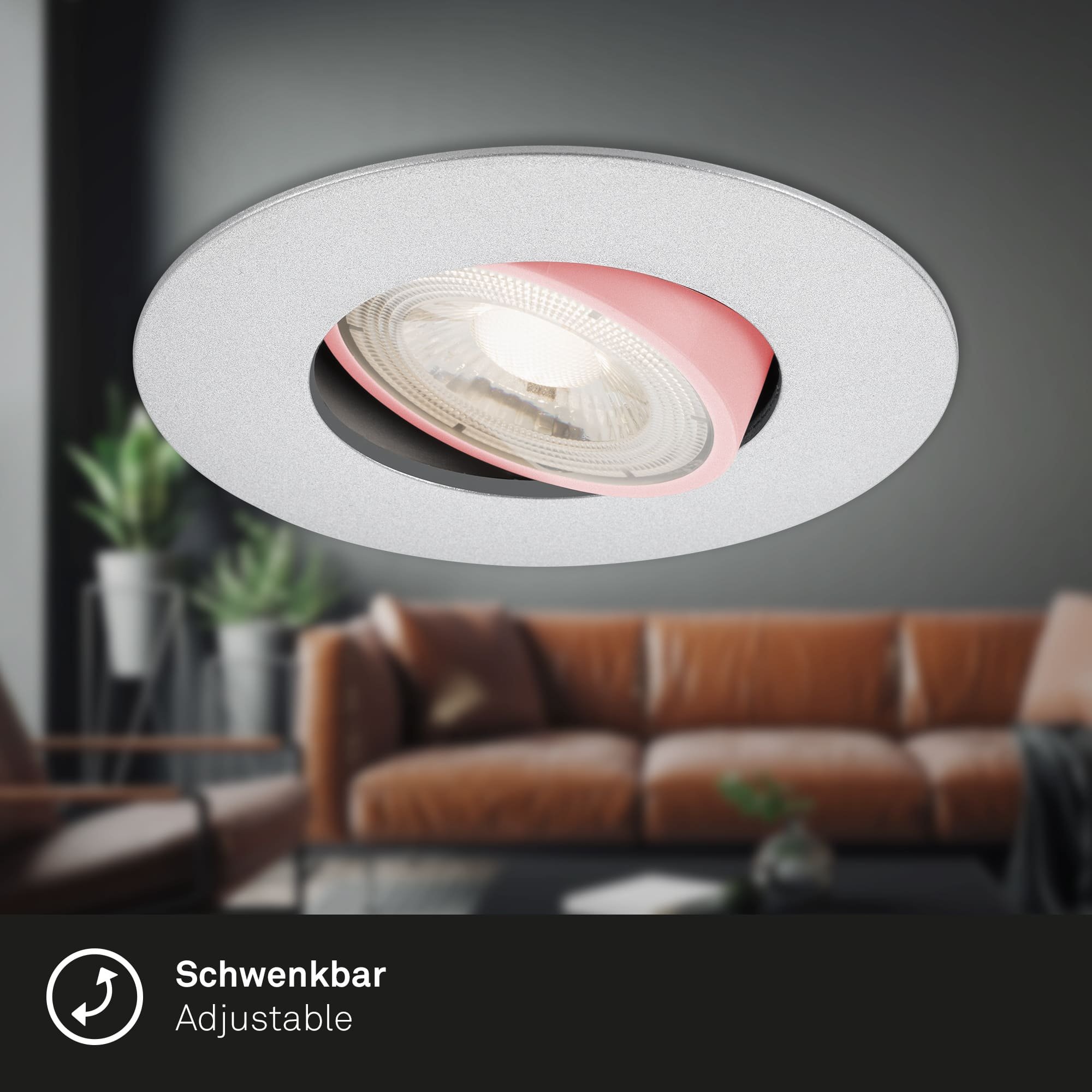 BRI 7602034 LED vestavné svítidlo 4,4 cm 3x 4,9 W 480lm chrom - BRILONER (obrázek 5)