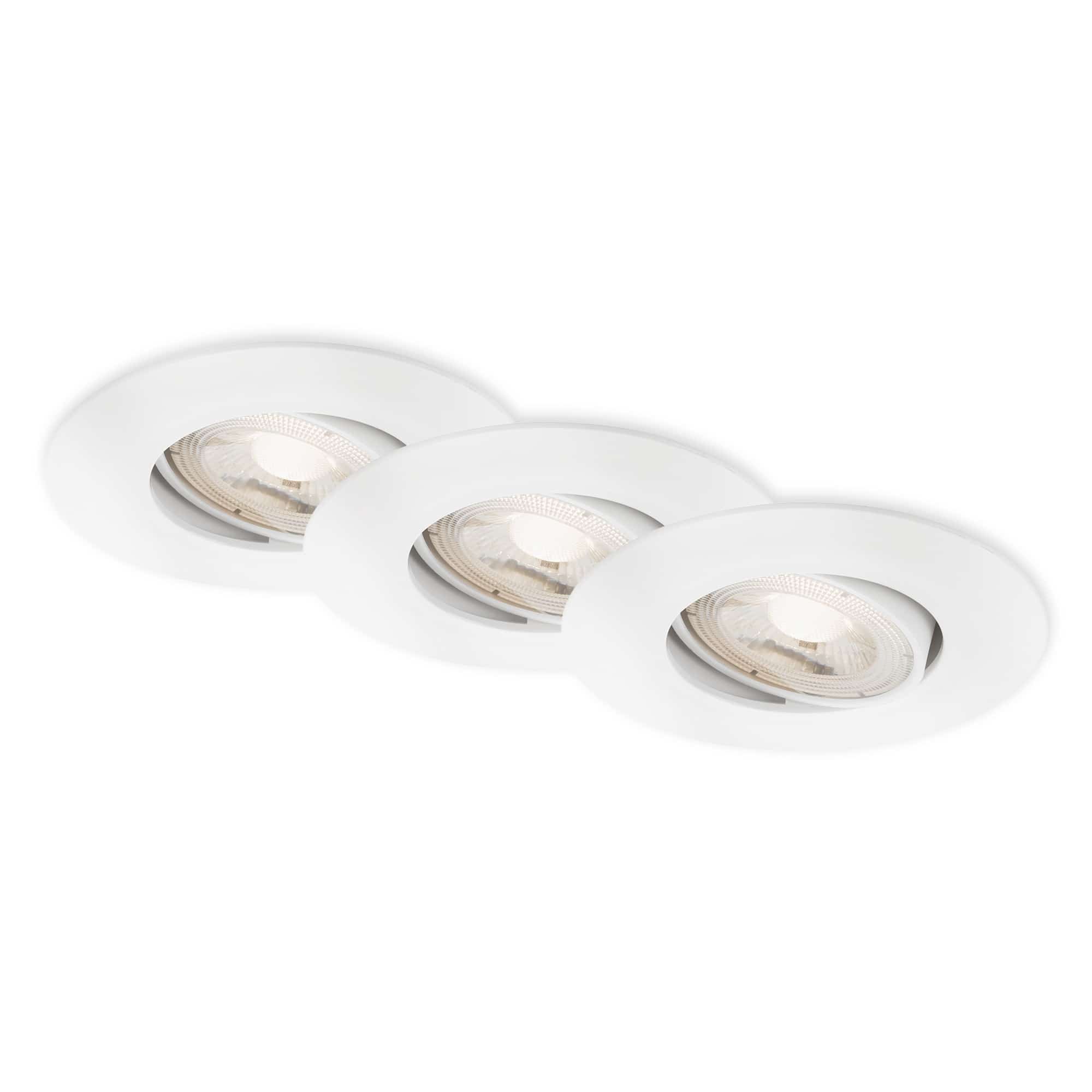 BRI 7602036 LED vestavné svítidlo 4,4 cm 3x 4,9 W 480lm bílé - BRILONER