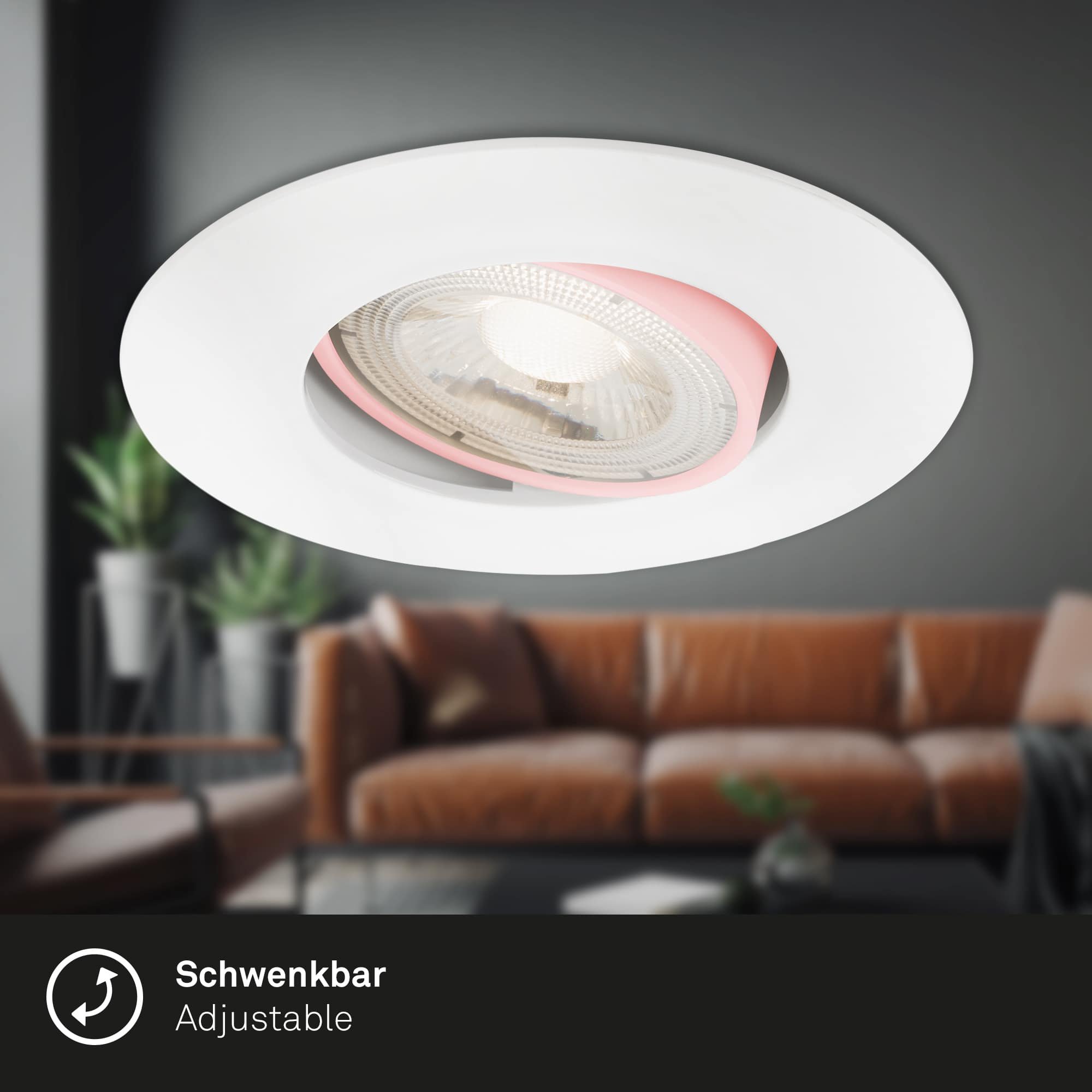 BRI 7602036 LED vestavné svítidlo 4,4 cm 3x 4,9 W 480lm bílé - BRILONER (obrázek 4)
