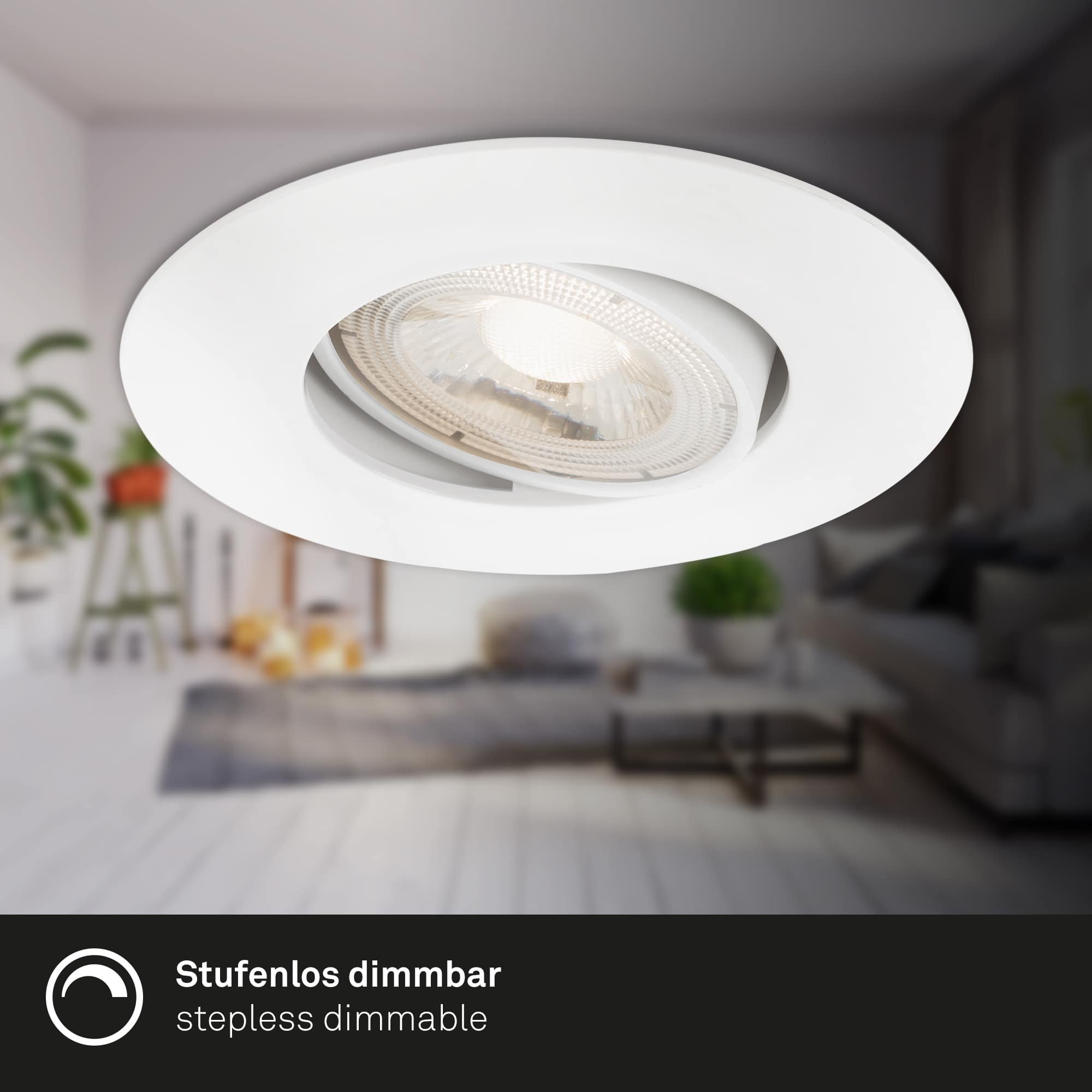 BRI 7602036 LED vestavné svítidlo 4,4 cm 3x 4,9 W 480lm bílé - BRILONER (obrázek 5)