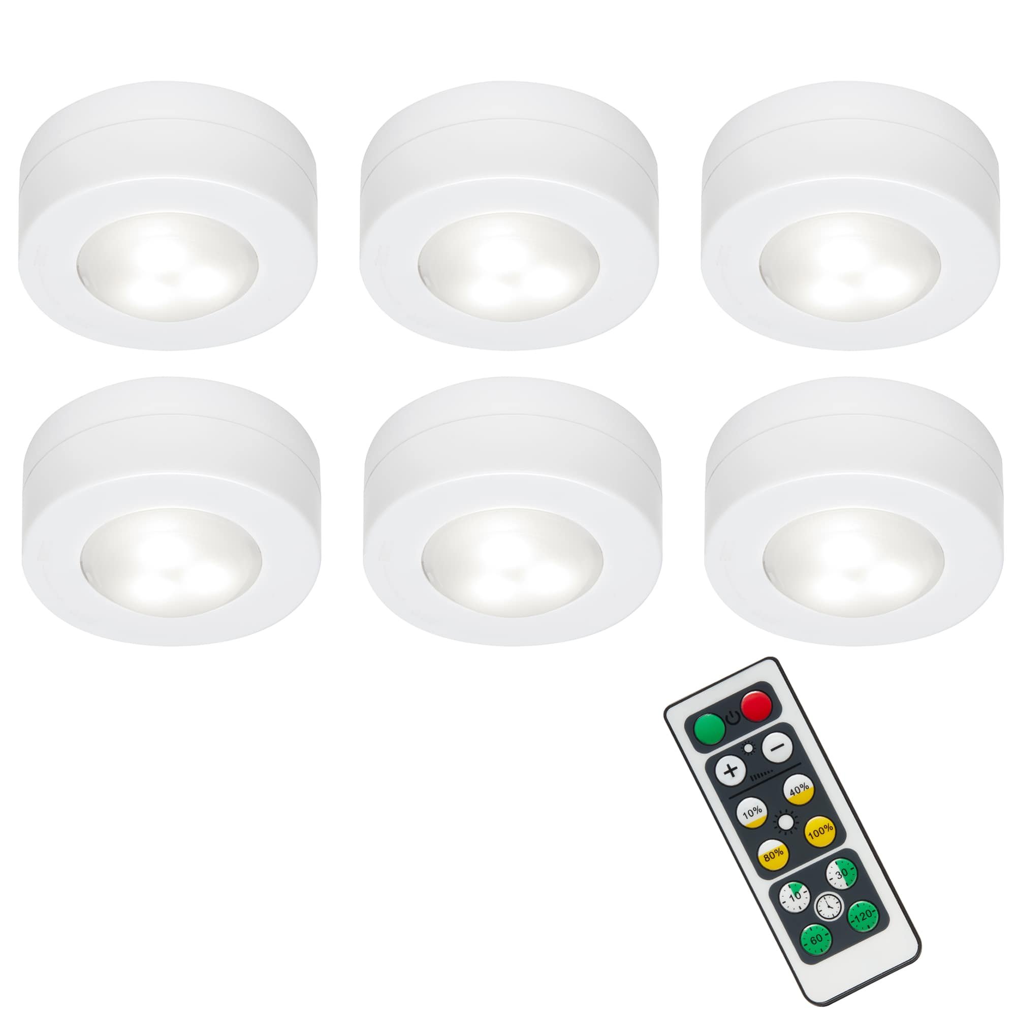 BRILO 2632-066 LED skříňkové svítidlo pr. 5,8 cm 6x60lm bílé - BRILO