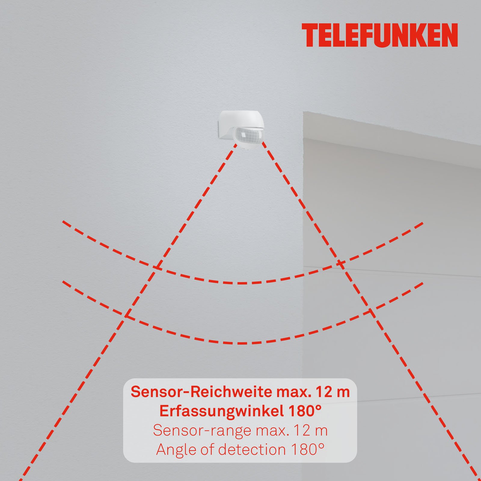 TF 306406TF TELEFUNKEN pohybové čidlo 7,7 cm bílé - BRILONER (obrázek 4)