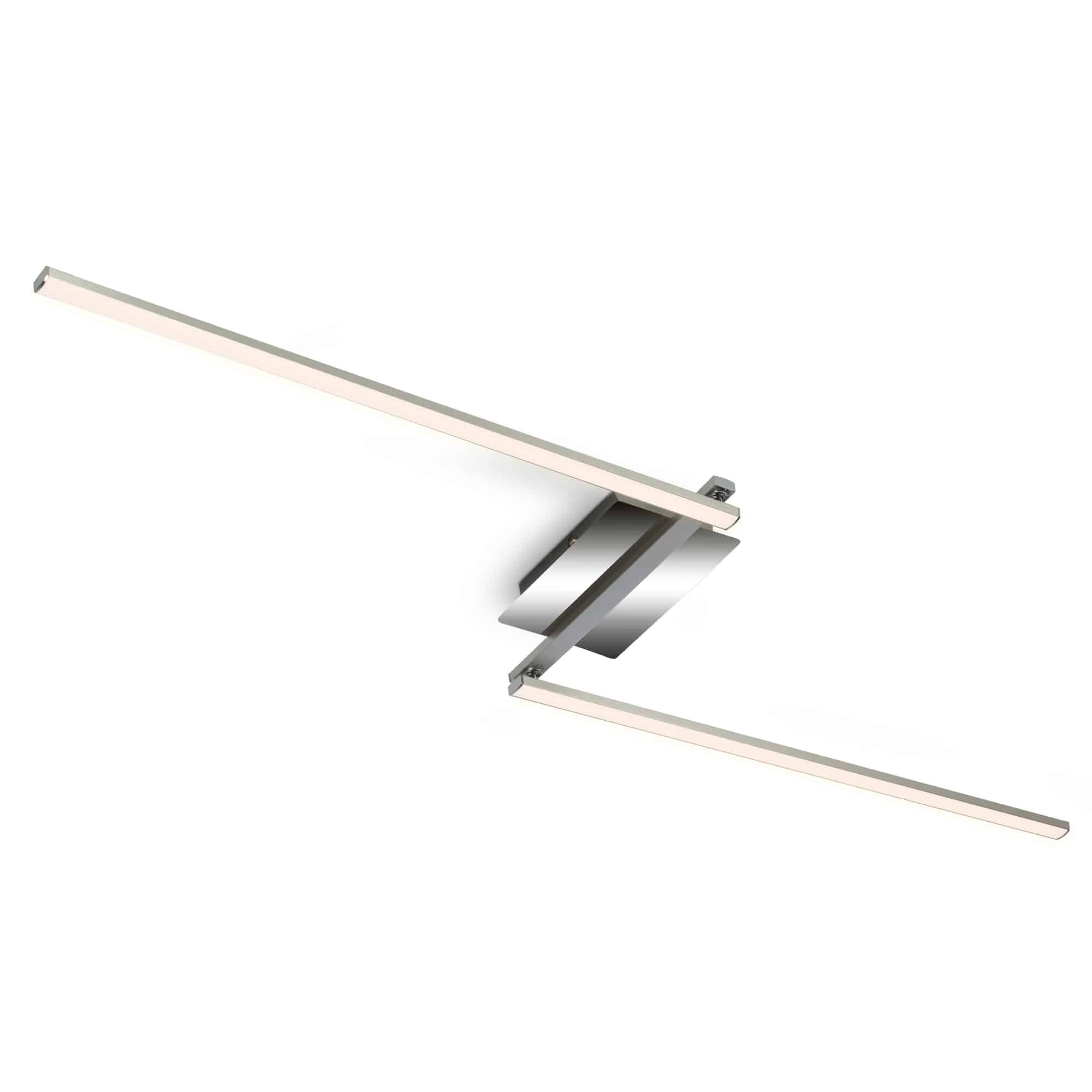 BRILO 3500-018 LED stropní svítidlo, 143,6 cm, 12 W, hliník-chrom - BRILO