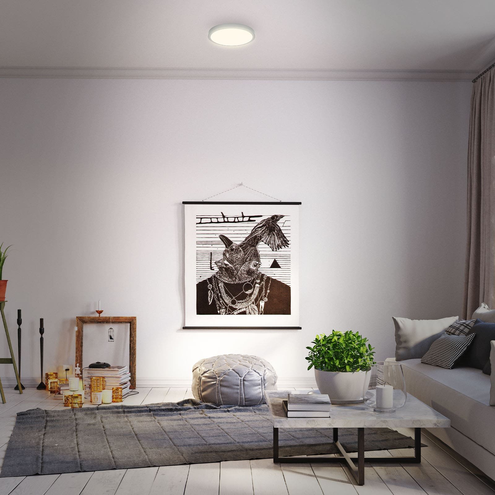 BRILO 3700-014 LED přisazené svítidlo pr. 28 cm, 16 W, 2000 lm, stříbrná - BRILO (obrázek 4)