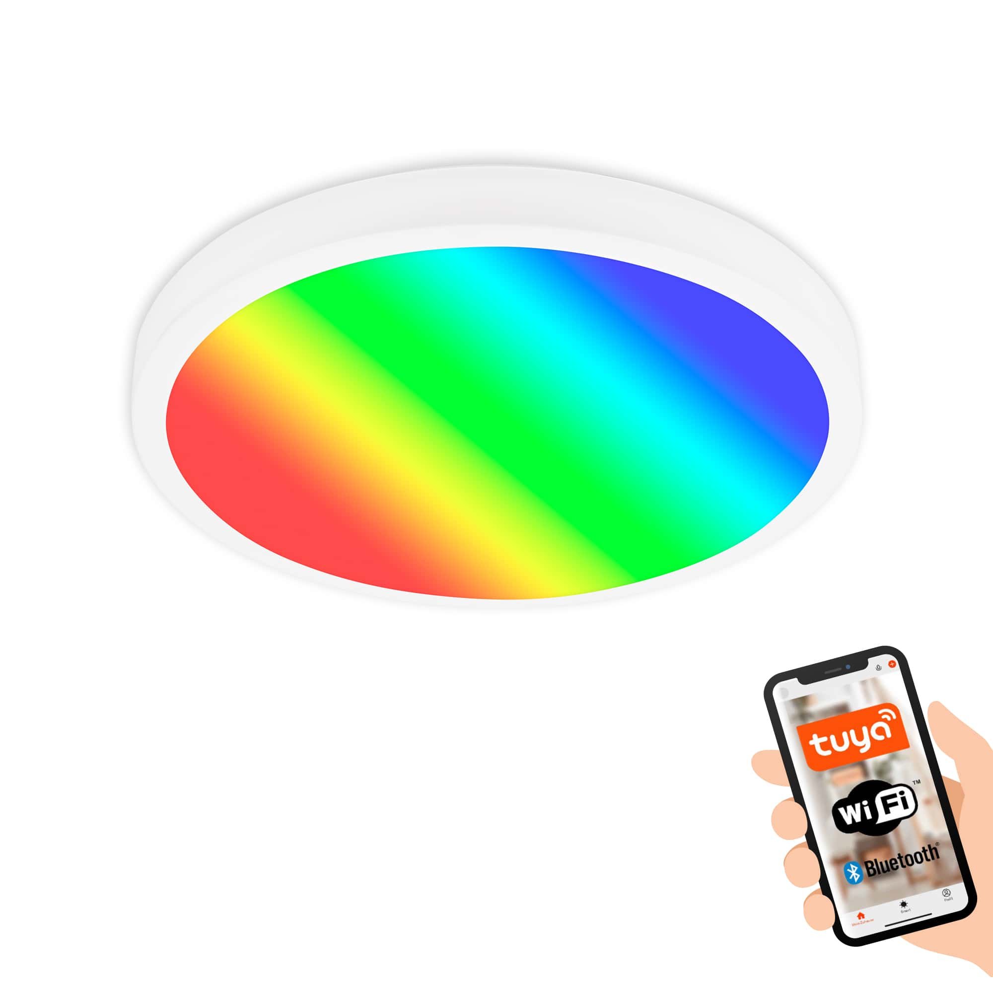 BRILO 3480016 Smart LED RGBW panel, 27 cm, 20W, 100lm, bílé - BRILO