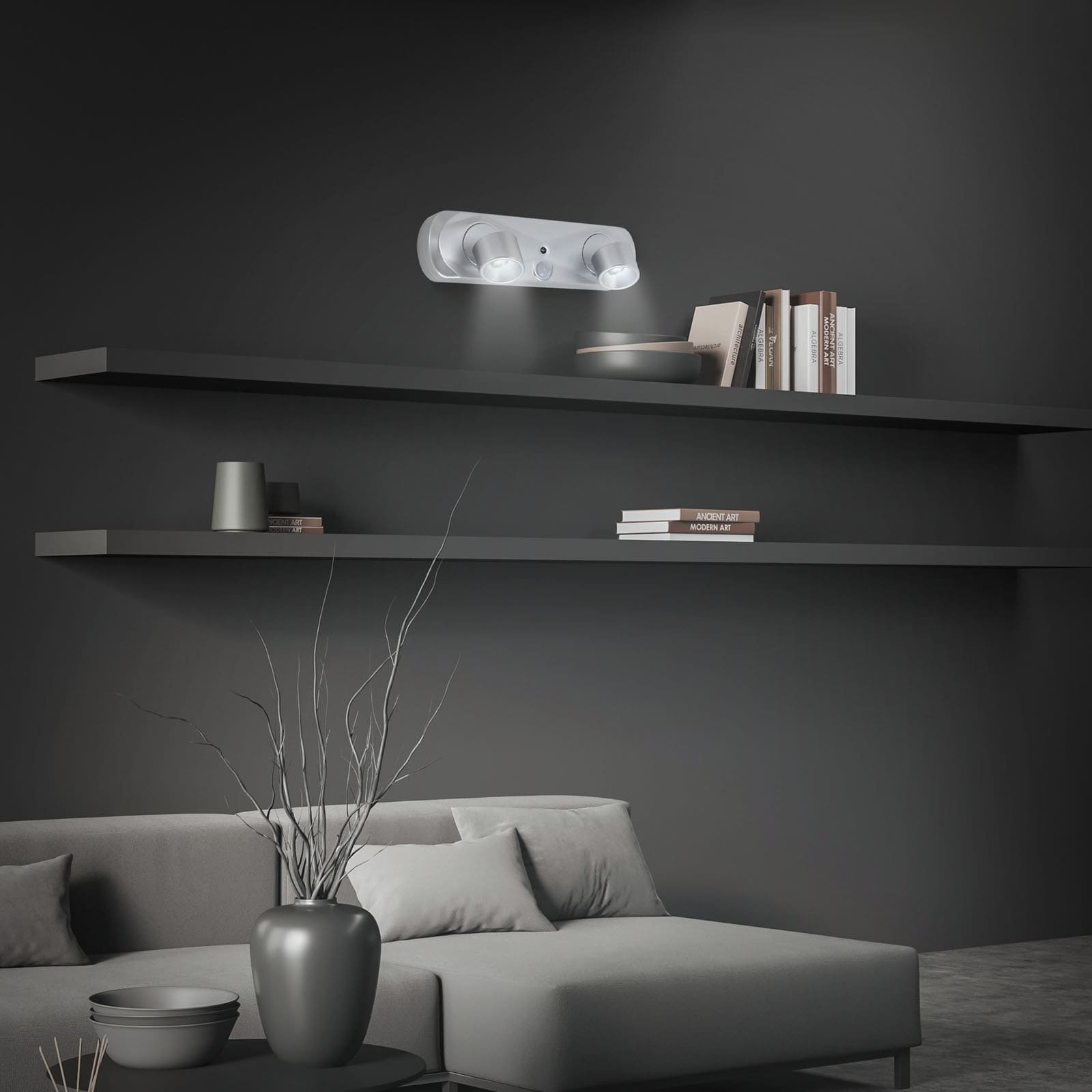 BRI 2275-024 LED noční lampička 18,6 cm 2x0,17W 17lm stříbrná - BRILONER (obrázek 3)