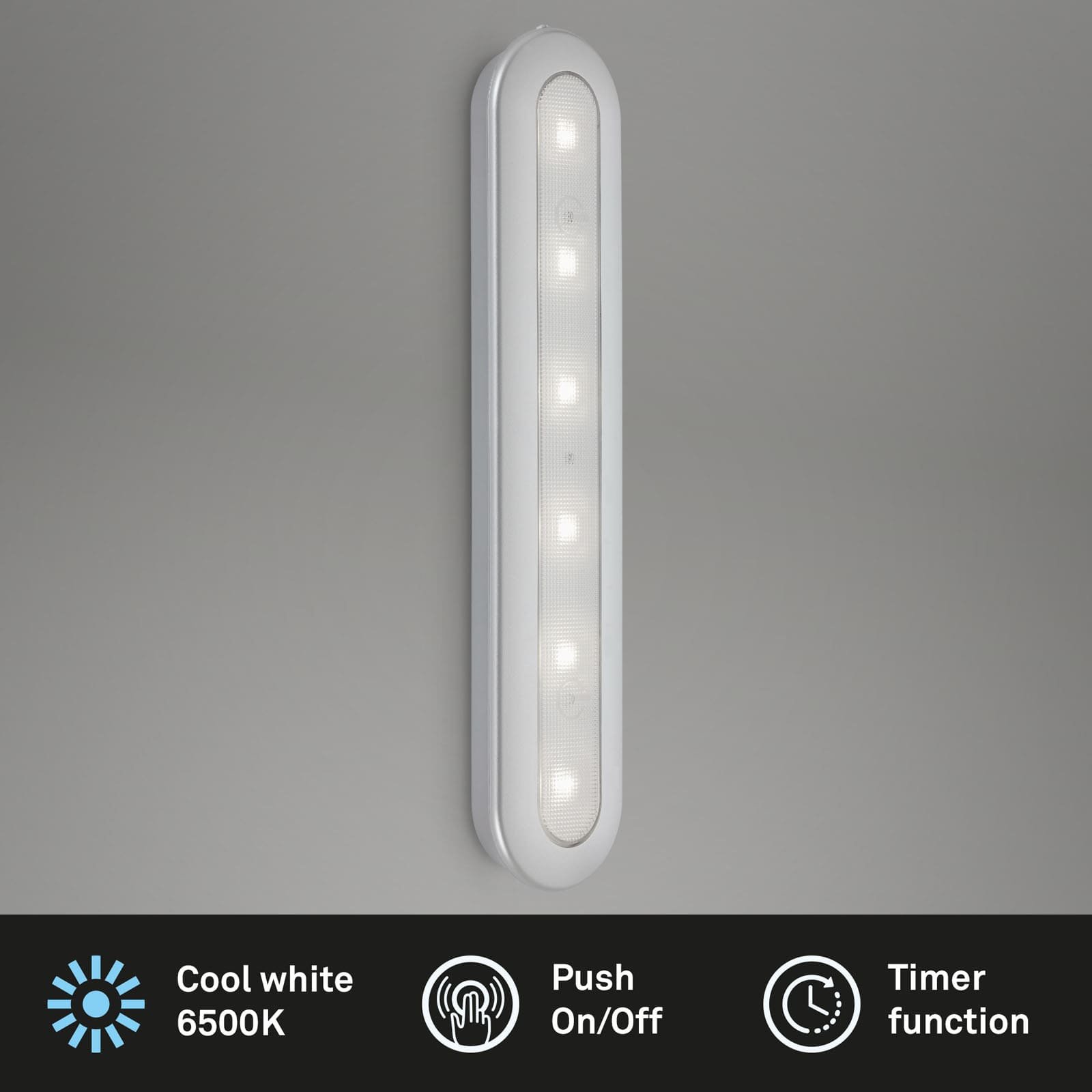 BRI 2281-014 LED Lero Indoor 30,5 cm 1,5W 133lm stříbrná - BRILONER (obrázek 2)