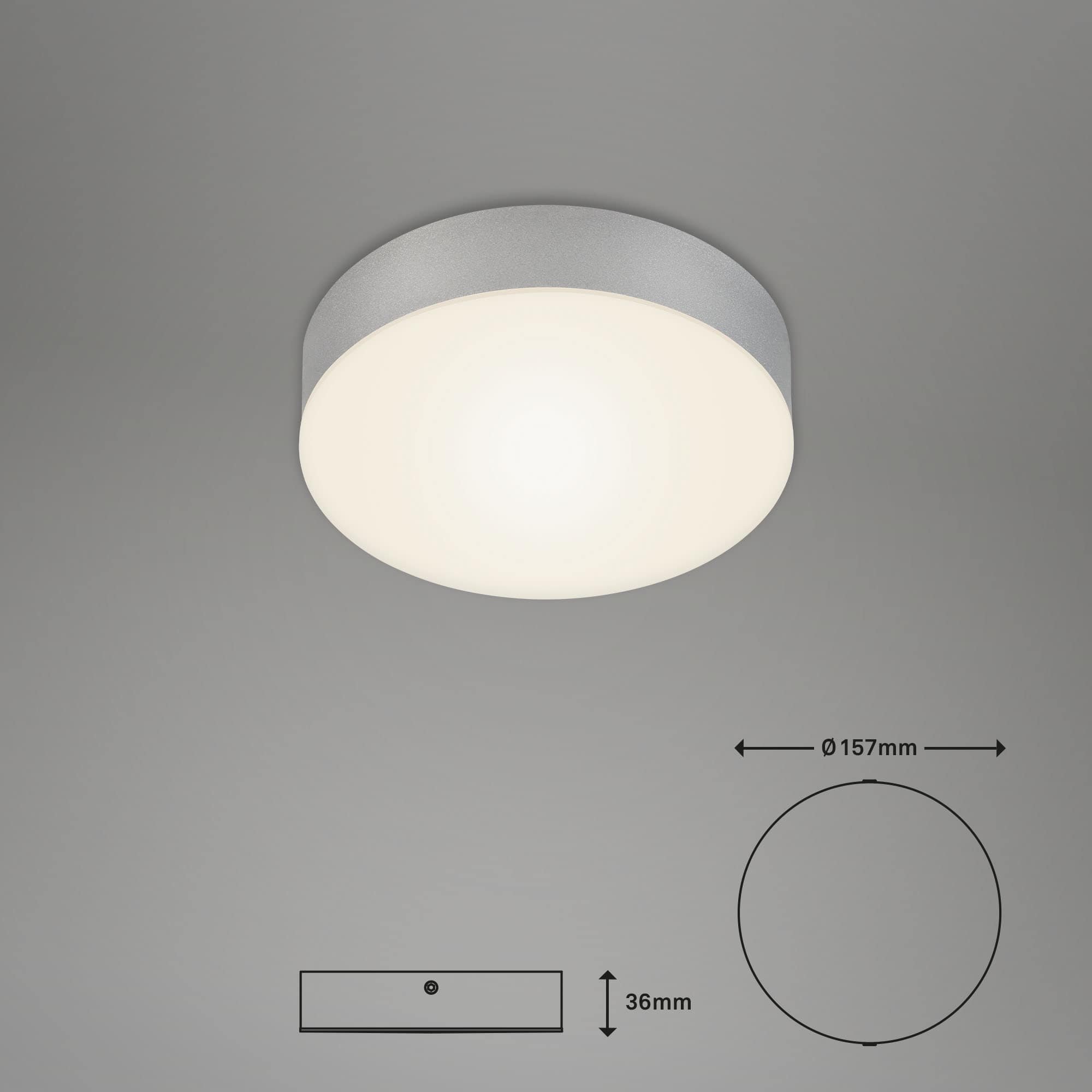 BRI 7064-014 LED stropní svítidlo, pr. 15,7 cm, 11 W, stříbrná - BRILONER (obrázek 6)