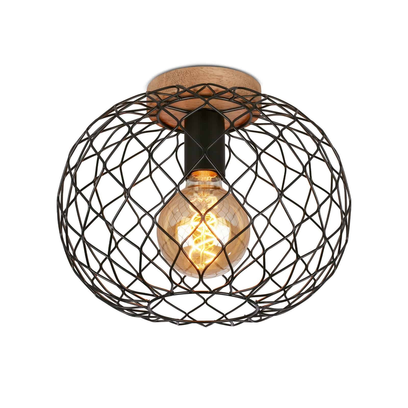 Levně BRILO 3037-015 Stropní svítidlo pr. 30 cm 1x E27 40W černá - BRILO