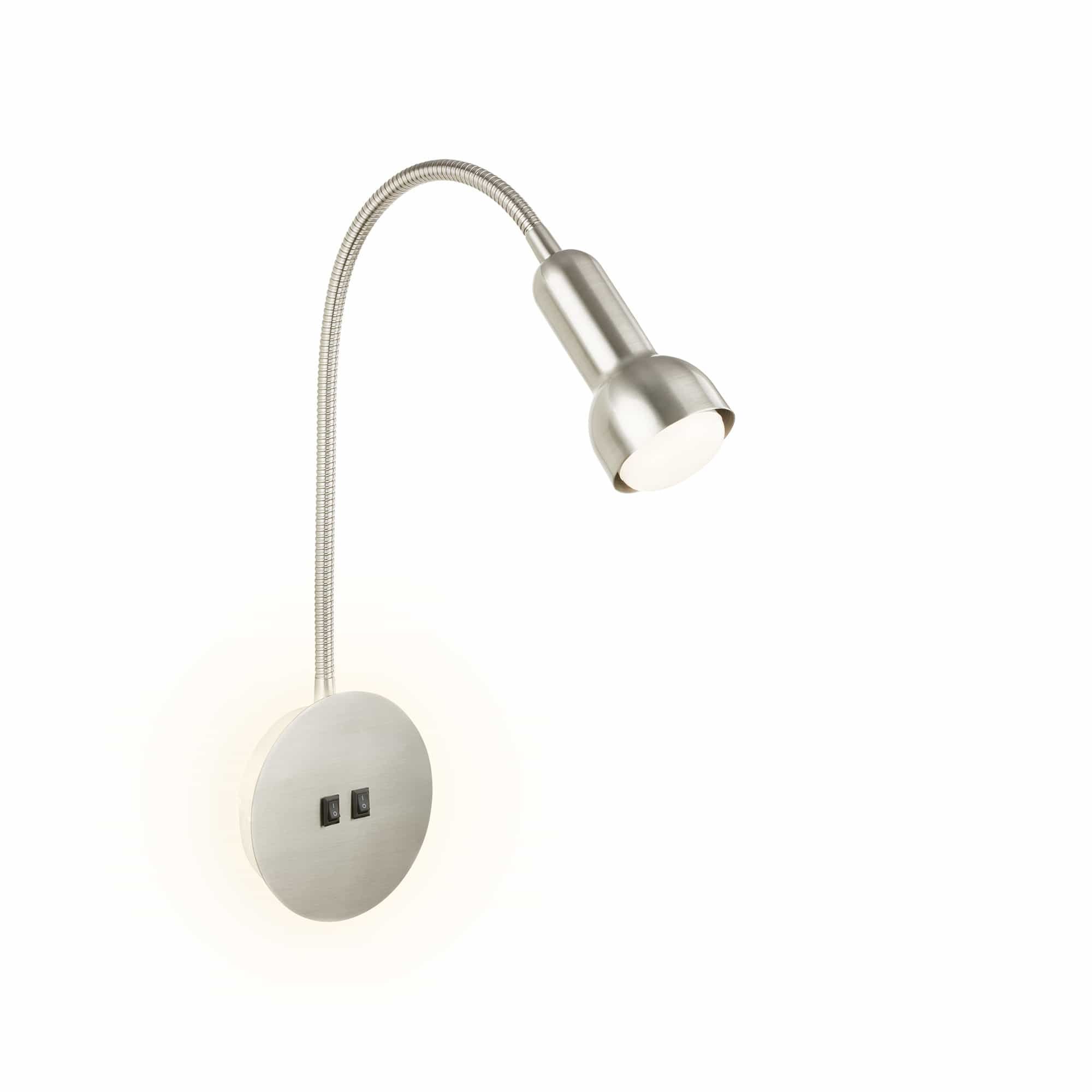 BRI 2178012 Přímé a nepřímé osvětlení nástěnné svítidlo, 39 cm, 1x E14, max. 10W, matný nikl - BRILONER