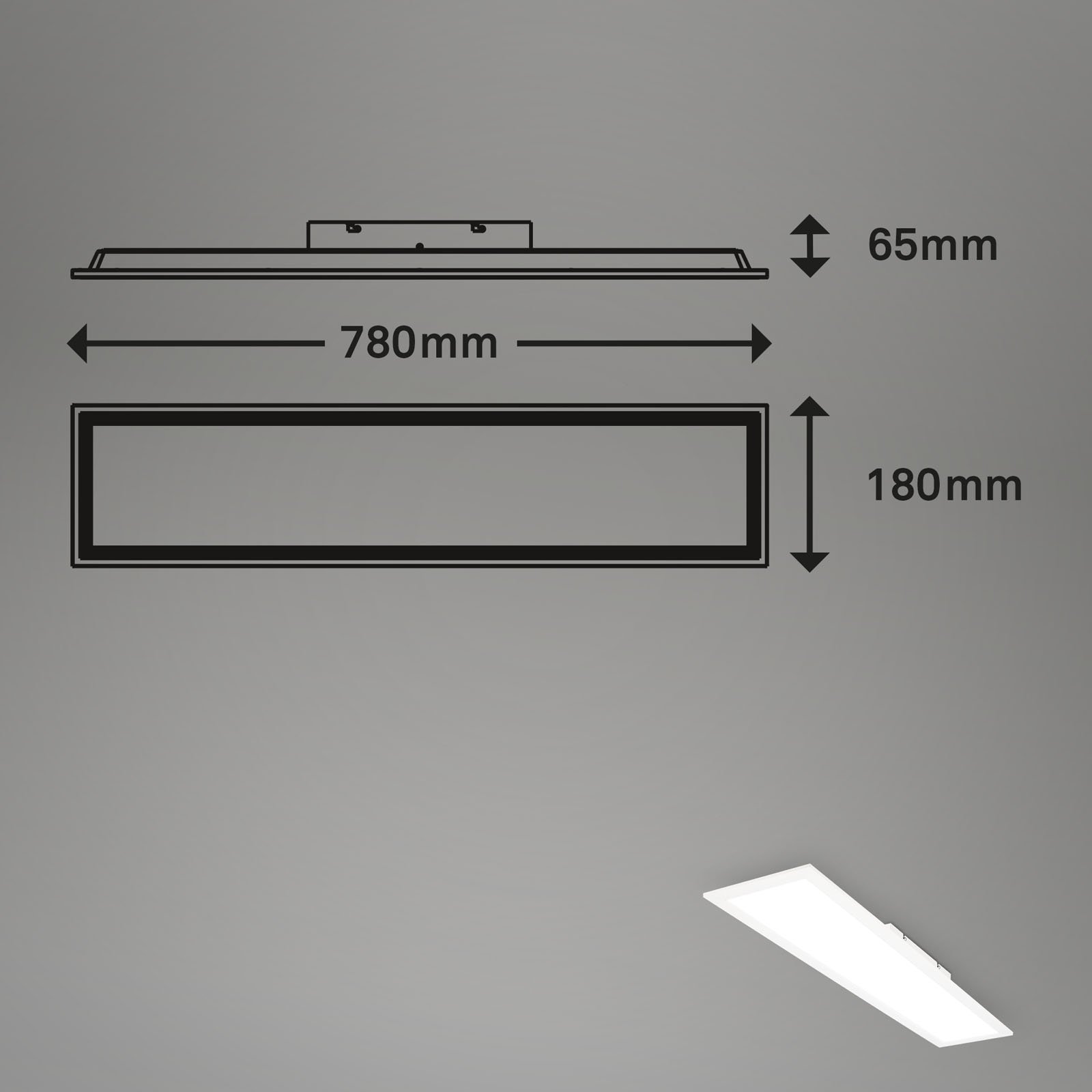 BRILO 7478016 Svítidlo LED panel, 78 cm, 25W, 2800lm, bílé - BRILO (obrázek 6)