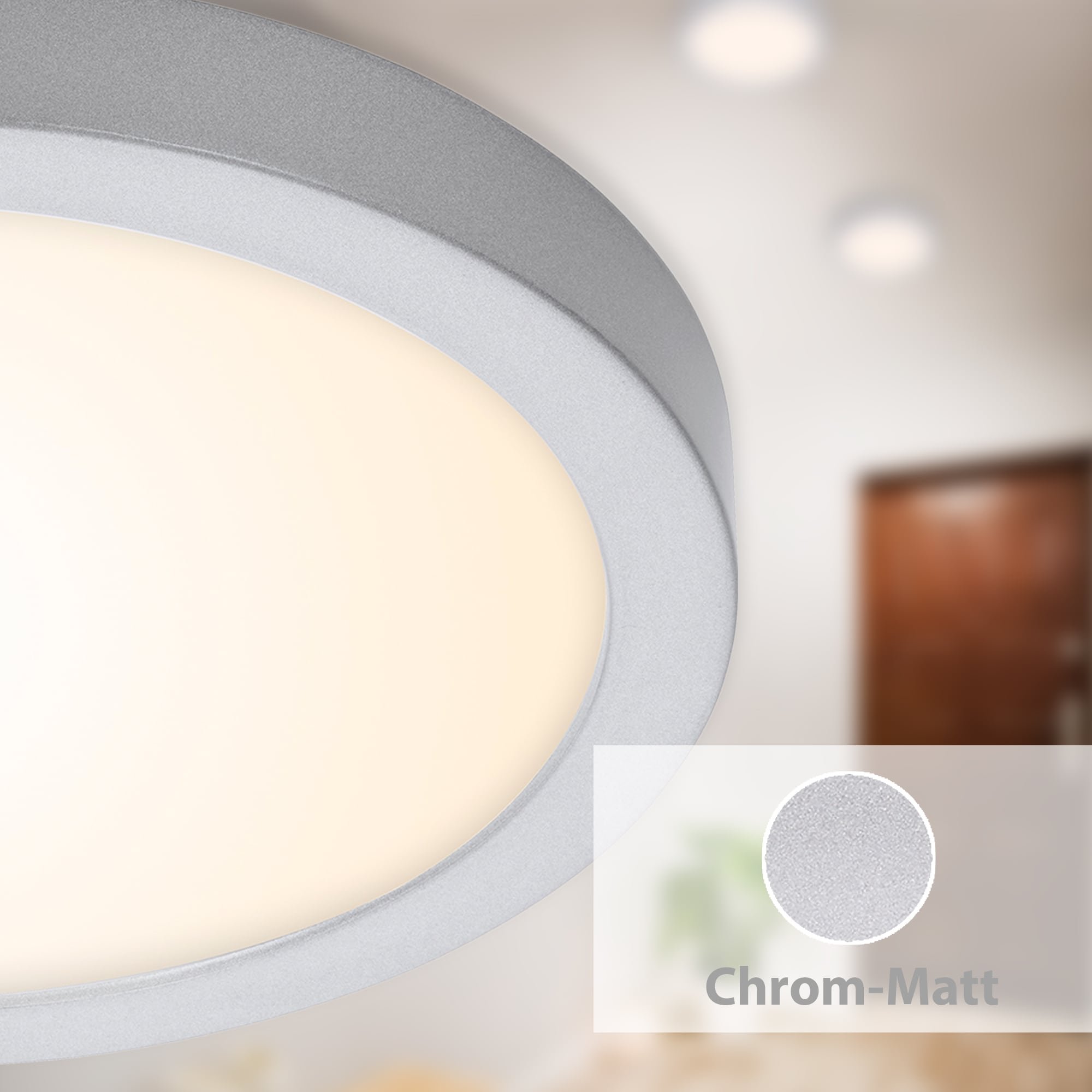 BRI 7141-014 LED stropní svítidlo, pr. 30 cm, 21 W, matný chrom - BRILONER (obrázek 4)