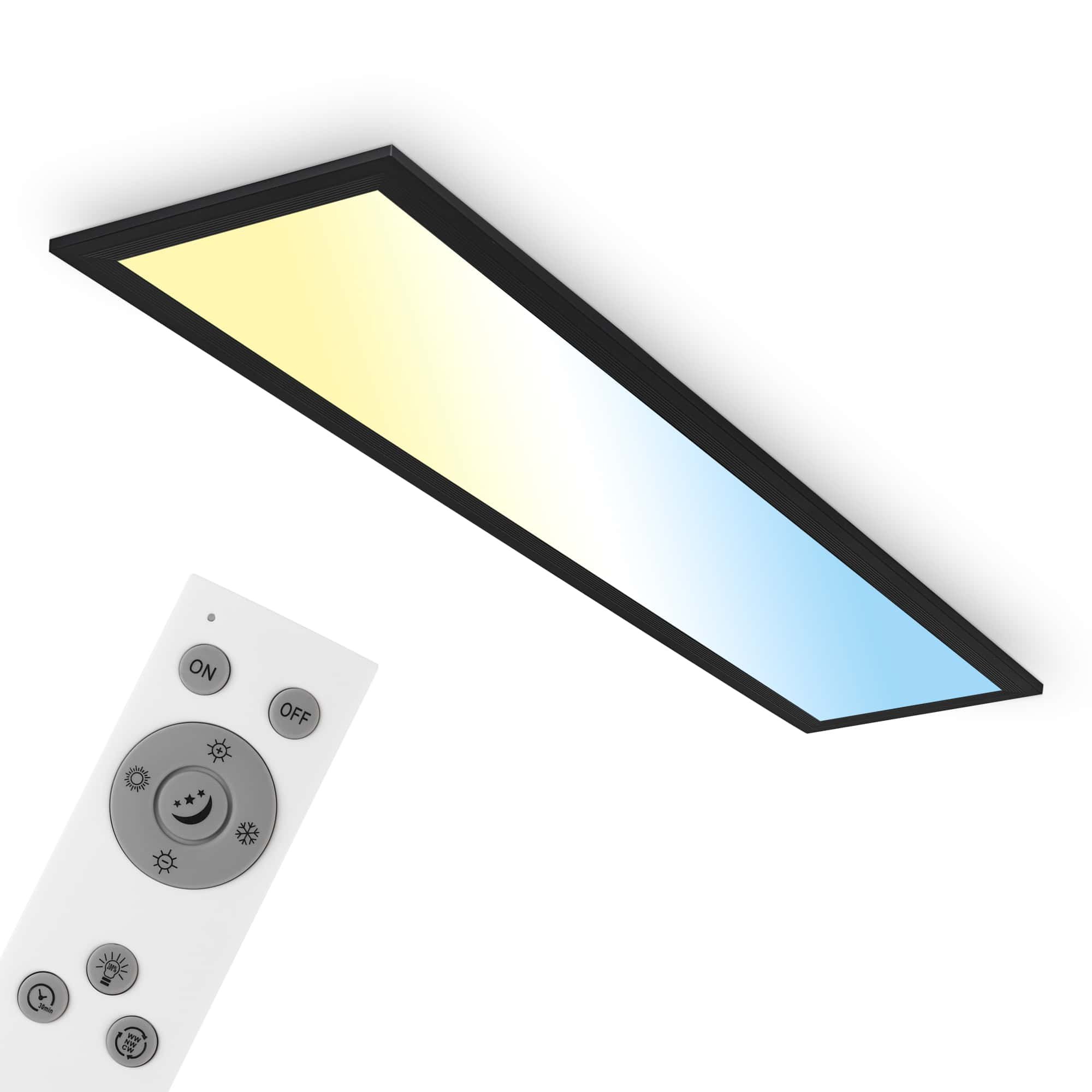 Levně BRILO 7399015 CCT svítidlo LED panel, 78 cm, 24,5W, 2600lm, černá - BRILO