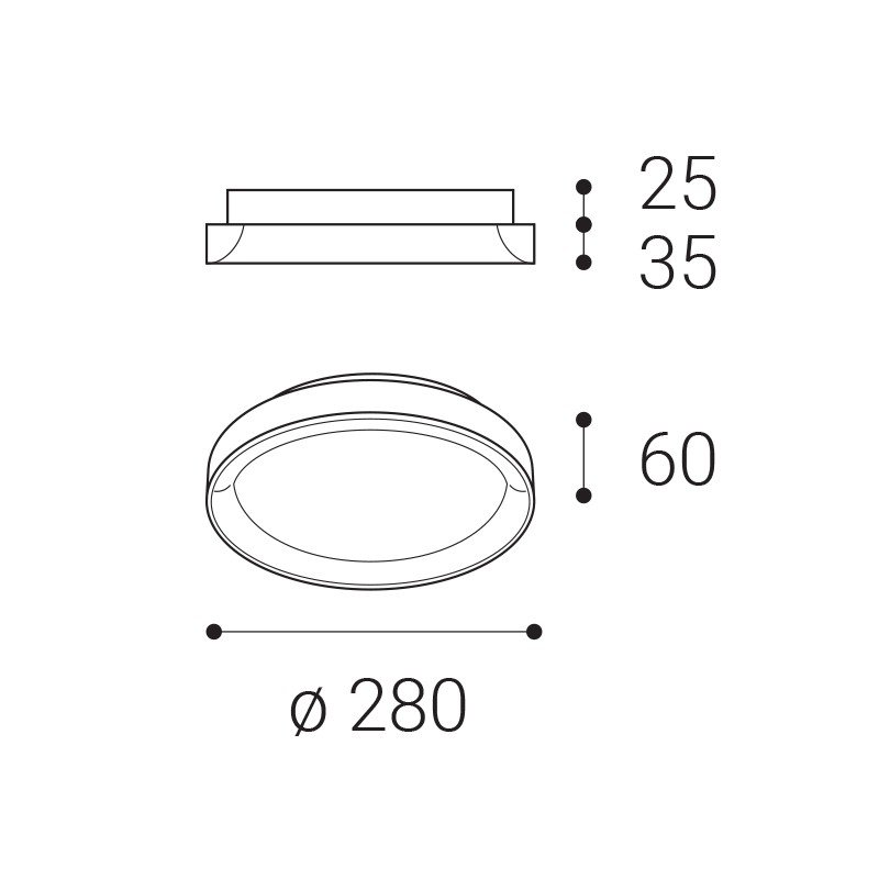 LED2 1274553D LED2 Stropní svítidlo BELLA SLIM 28, B DALI/PUSH DIM 20W 2CCT 3000K/4000K černá - LED2 Lighting (obrázek 2)