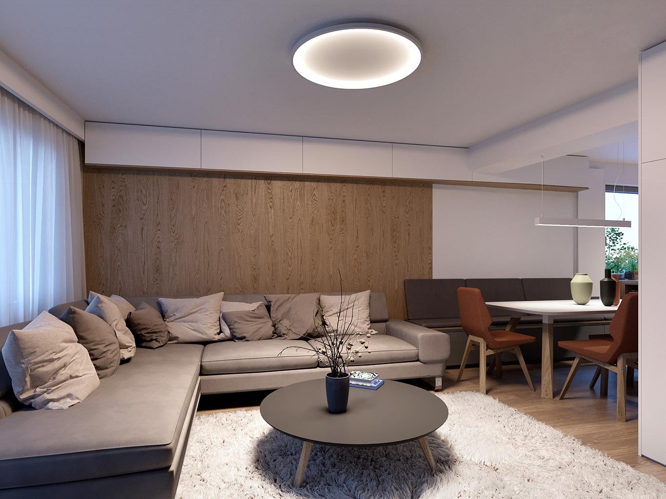 LED2 1274553D LED2 Stropní svítidlo BELLA SLIM 28, B DALI/PUSH DIM 20W 2CCT 3000K/4000K černá - LED2 Lighting (obrázek 4)