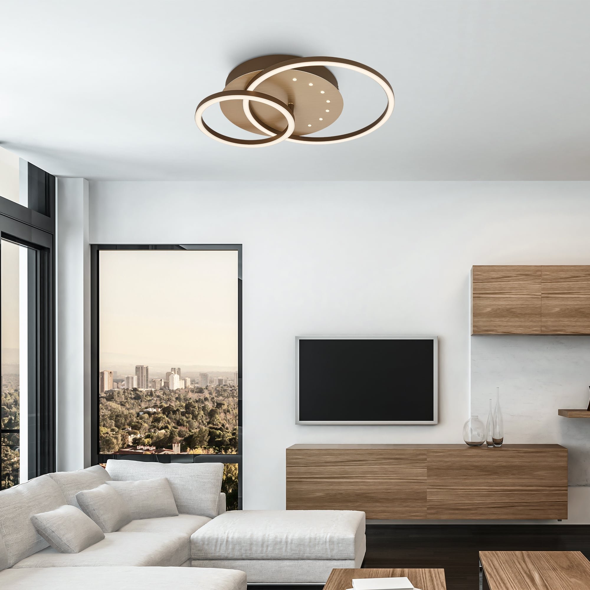 BRILO 3773017 LED stropní svítidlo, 40 cm, paměť, 26W, 2550lm, hnědé - BRILO (obrázek 6)