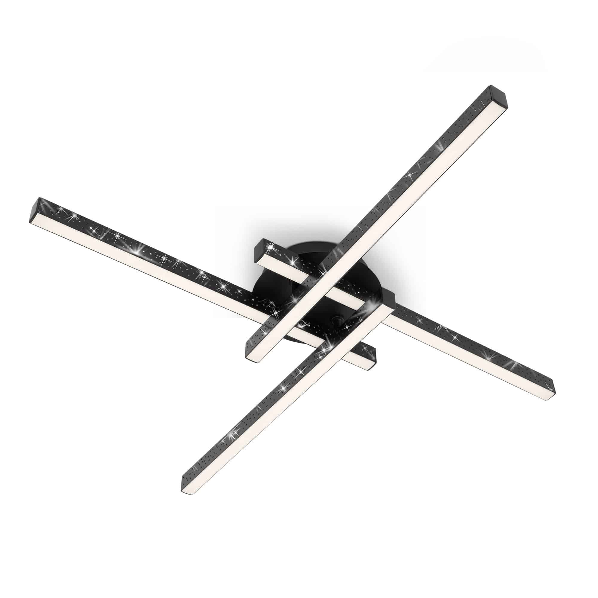 BRILO 3519-045 LED stropní svítidlo, 60 cm, 21 W, 2900 lm, černá - BRILO