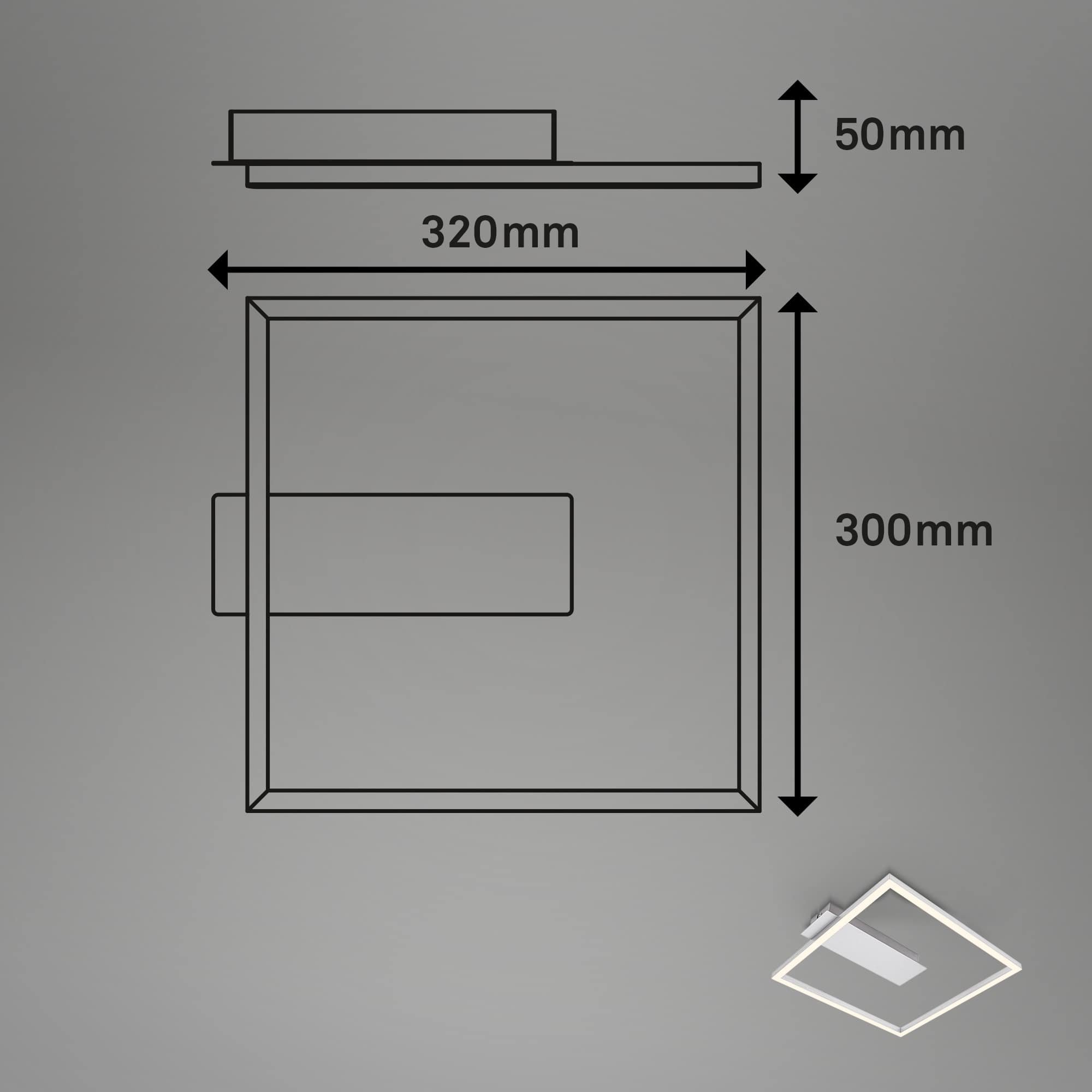 BRILO 3771019 LED stropní svítidlo, 32 cm, 14W, 1400lm, hliník - BRILO (obrázek 5)