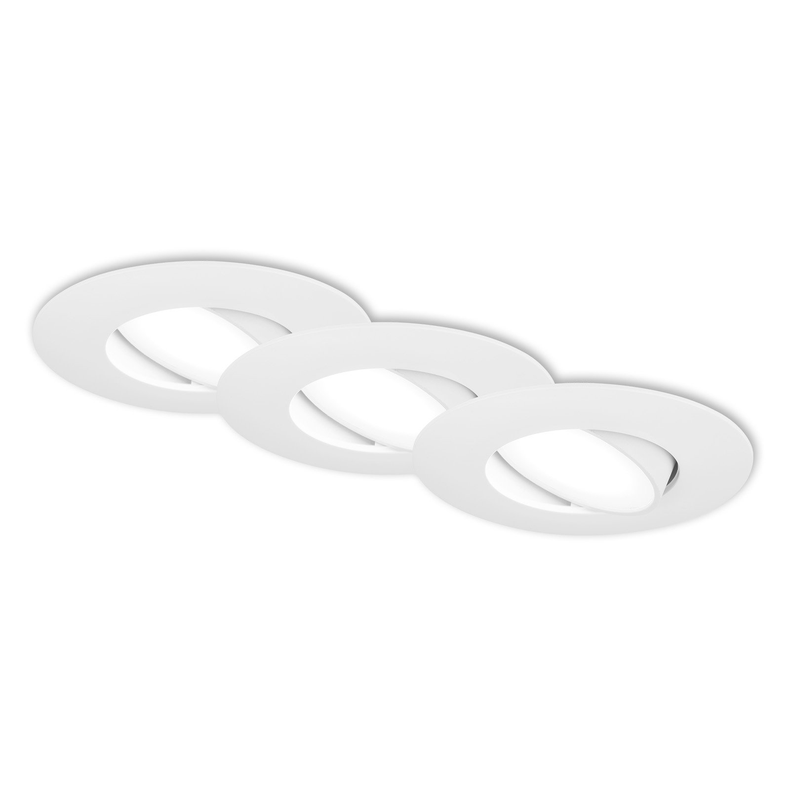 BRI 7597036 3ks sada LED vestavné svítidlo, 9 cm, 4,9W, 480lm, bílé - BRILONER