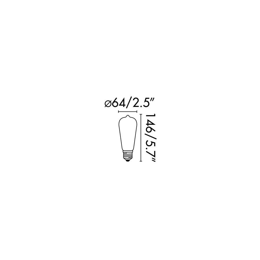 FARO 17428 LED žárovka dekorativní filament AMBER E27 4W 2200K - FARO (obrázek 2)