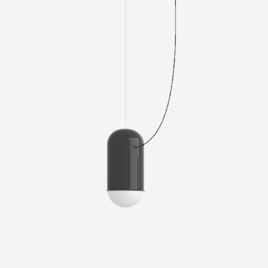 Levně LU ZL.L1.C15.61 Závěsné svítidlo CAPSULE 6,2W LED 3000K sklo černá opál ZL.L1.C15.61 - LUCIS
