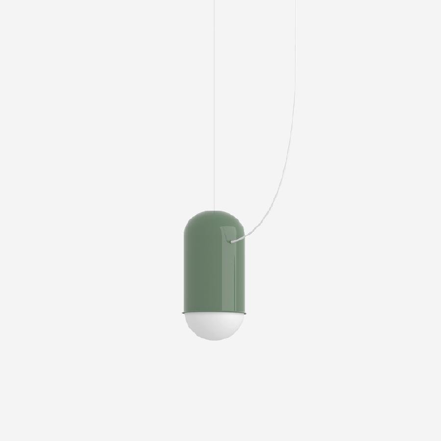Levně LU ZL.L1.C15.76 Závěsné svítidlo CAPSULE 6,2W LED 3000K sklo zelená opál ZL.L1.C15.76 - LUCIS
