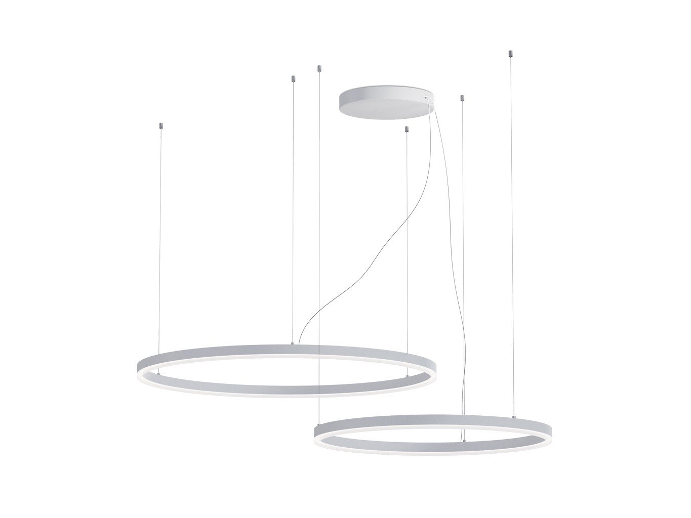 LED2 3274651DT LED2 Závěsné svítidlo CIRCLE SET 2 P-Z, W TRIAC DIM 104W 3000K/4000K bílá - LED2 Lighting (obrázek 4)