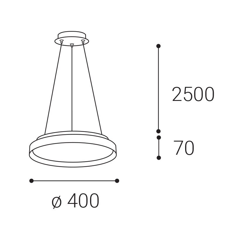 LED2 32748537 LED2 Závěsné svítidlo MOON 40 P/N-Z, BG 36W 2CCT 3000K/4000K černá/šampaň - LED2 Lighting (obrázek 3)