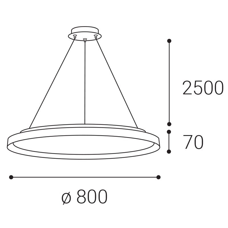 LED2 3275051DT LED2 Závěsné svítidlo MOON 80 P/N-Z, W TRIAC DIM 88W 2CCT 3000K/4000K bílá - LED2 Lighting (obrázek 3)