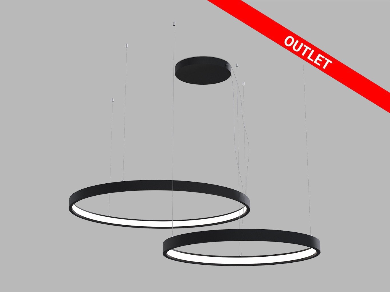 LED2 3275353D LED2 Závěsné svítidlo CIRO SET 2 P-Z, B DALI/PUSH DIM 100W 3000K/4000K černá - LED2 Lighting