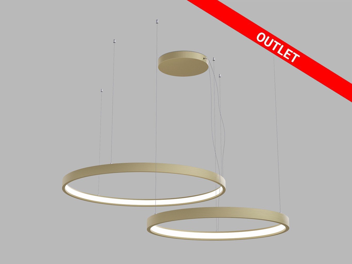 LED2 3275357D LED2 Závěsné svítidlo CIRO SET 2 P-Z, G DALI/PUSH DIM 100W 3000K/4000K zlatá - LED2 Lighting