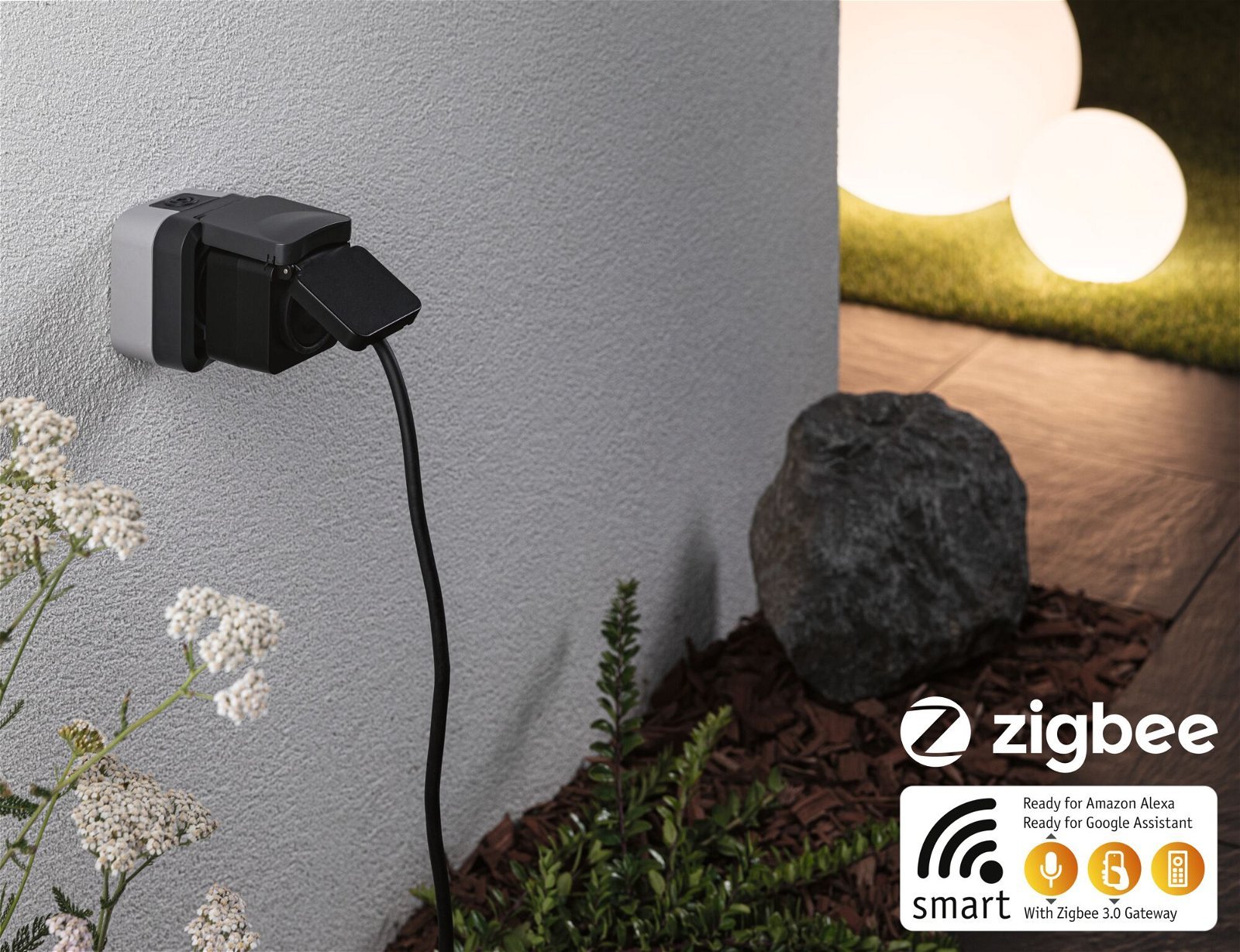 P 50138 Zásuvka Smart Plug Venkovní IP44 černá - PAULMANN (obrázek 3)
