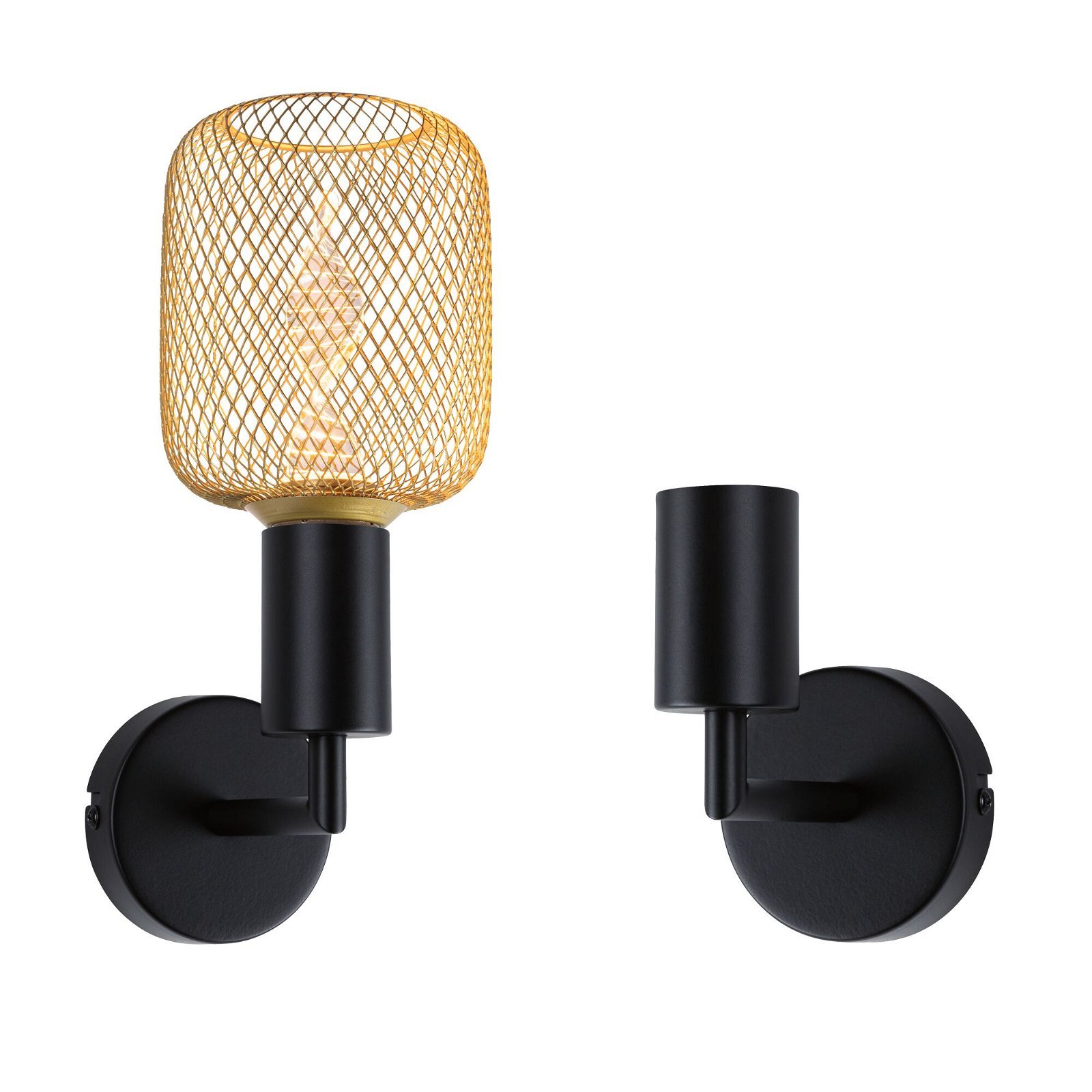 P 71139 Nástěnné svítidlo Ravi IP44 E27 max. 60W černá mat - PAULMANN