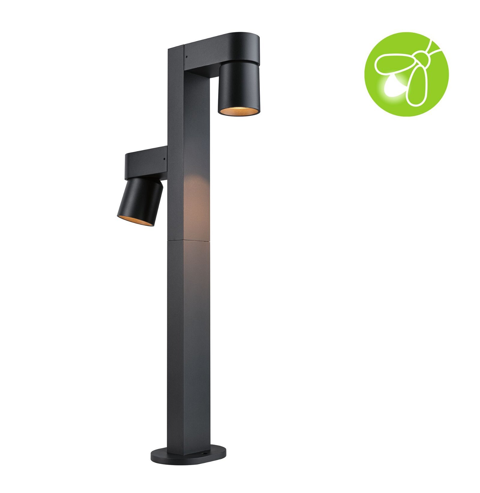 P 94825 LED stojací svítidlo Kimu neláká hmyz IP44 822mm 2200K 2x7,8W / 230V 70° antracit hliník - PAULMANN