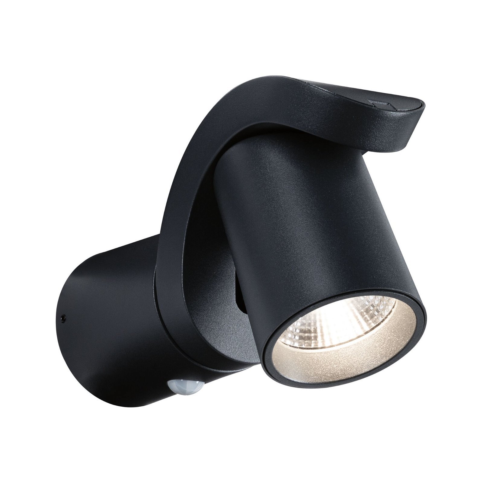 P 94830 LED venkovní nástěnné svítidlo Cuff pohybové čidlo IP44 76x217mm 3000K 10W 230V 70° antracit hliník - PAULMANN