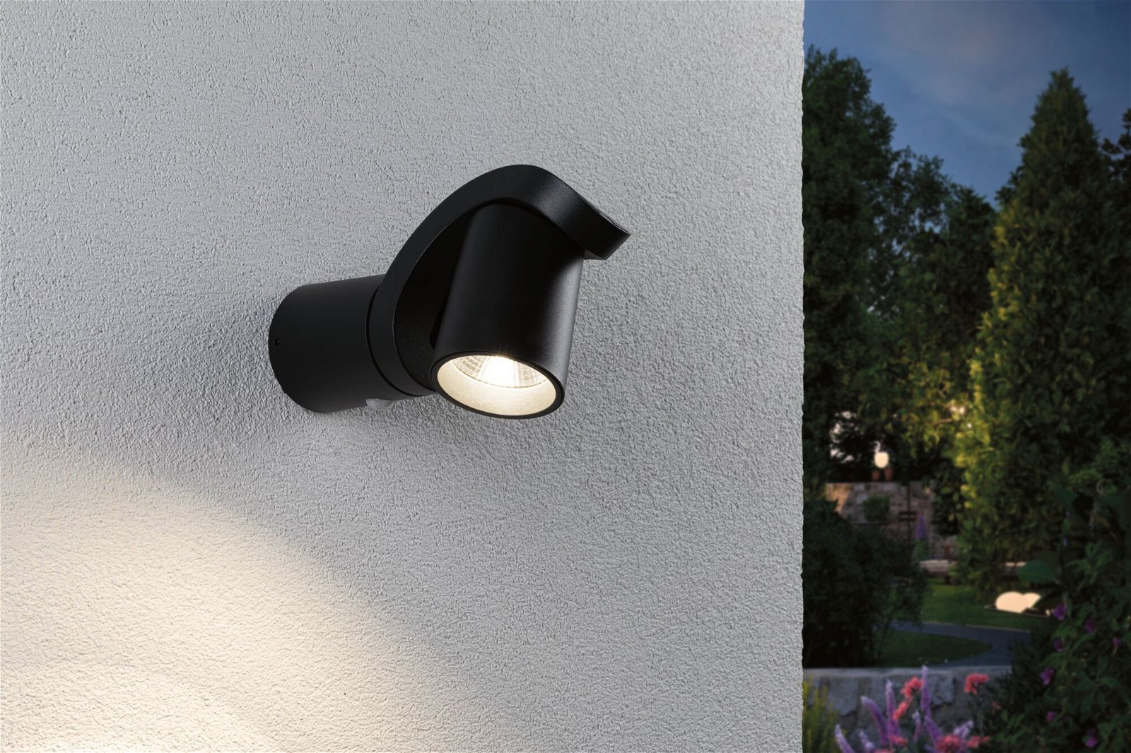 P 94830 LED venkovní nástěnné svítidlo Cuff pohybové čidlo IP44 76x217mm 3000K 10W 230V 70° antracit hliník - PAULMANN (obrázek 3)