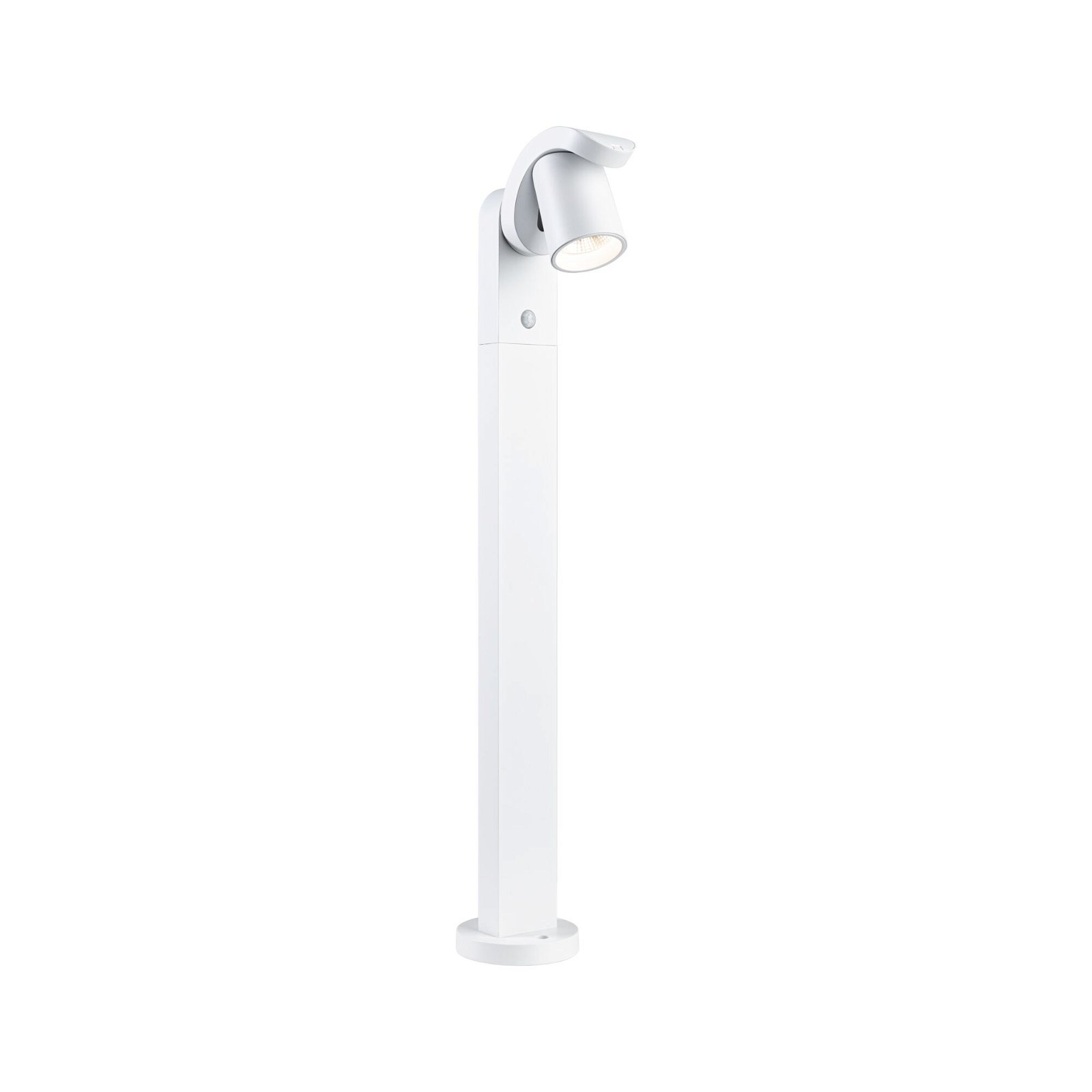 P 94833 LED stojací svítidlo Cuff pohybové čidlo IP44 782mm 3000K 10W 230V 70° bílá hliník - PAULMANN