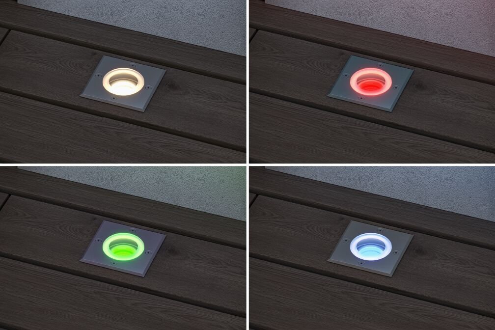 P 94846 LED zemní svítidlo Smart Home Zigbee 3.0 Floor IP67 hranaté 110x110mm RGBW+ 4,9W 230V kov kartáčovaný hliník - PAULMANN (obrázek 4)