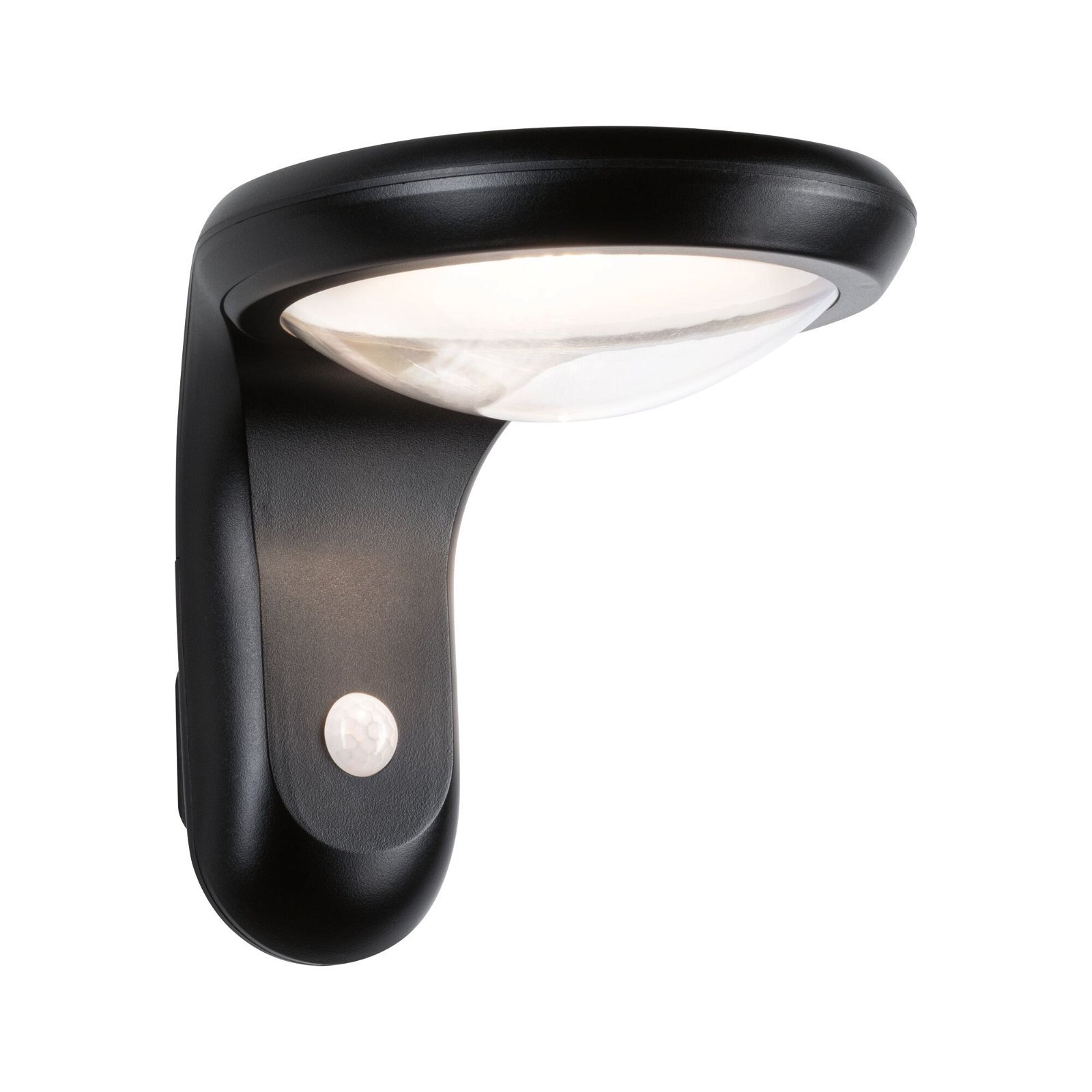 P 94854 Solární LED venkovní nástěnné svítidlo Diskola pohybové čidlo IP44 180x234mm 3000K 3,5W antracit umělá hmota - PAULMANN