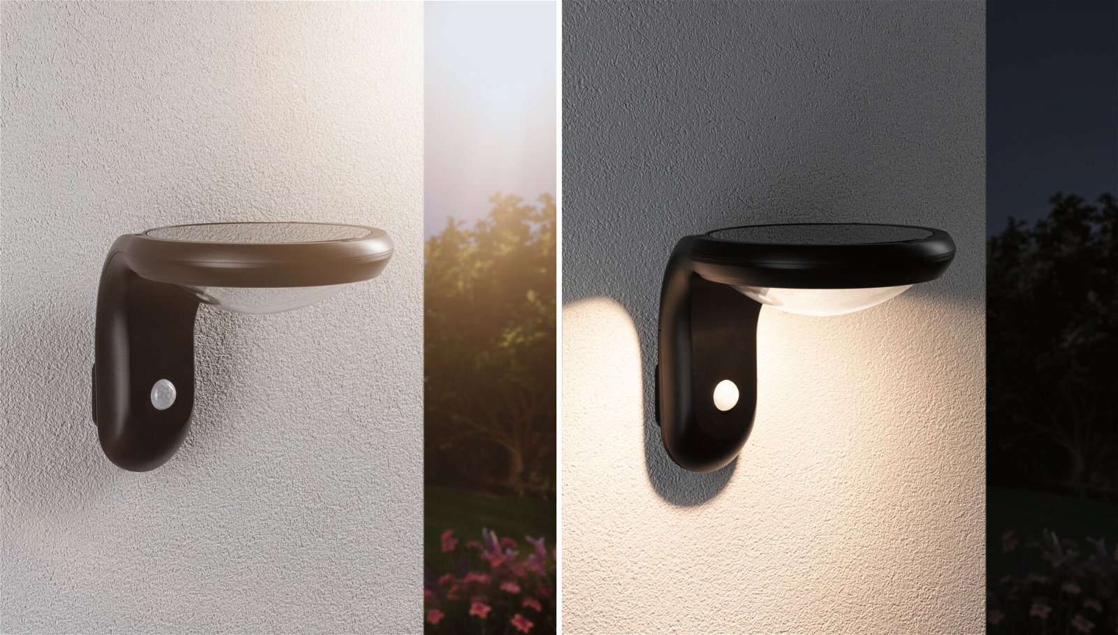 P 94854 Solární LED venkovní nástěnné svítidlo Diskola pohybové čidlo IP44 180x234mm 3000K 3,5W antracit umělá hmota - PAULMANN (obrázek 4)